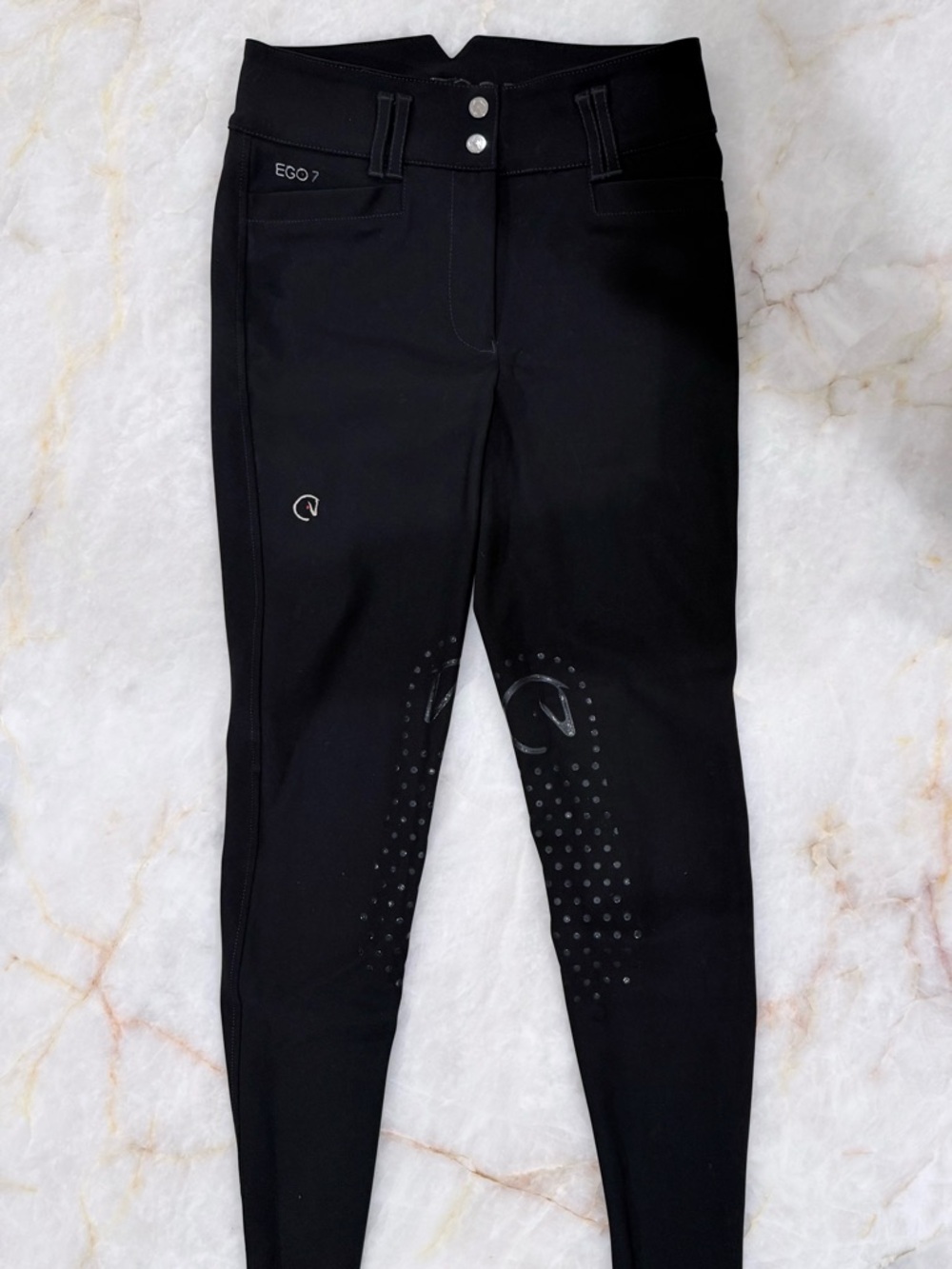 EGO7 Black JUMPING CA Performance High Waist Knee Grip Breeches